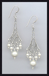 Cream Pearl Vintage Earrings