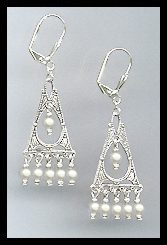 Deco Style Cream Pearl Earrings