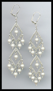 Swarovski Cream Pearl Crystal Earrings