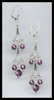 Amethyst Purple Dangle Earrings