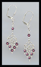 Amethyst Purple Dangle Earrings