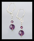 Small Amethyst Purple Earrings