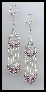 Swarovski Amethyst Purple Crystal Earrings