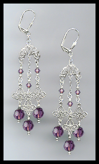 Amethyst Purple Chandelier Earrings