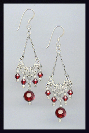 Vintage Ruby Red Earrings