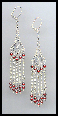 Swarovski Ruby Red Crystal Earrings