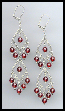 Swarovski Ruby Red Crystal Earrings