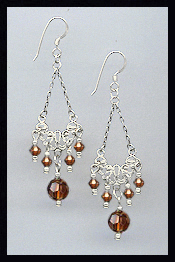Vintage Coffee Brown Earrings