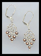 Tiny Coffee Brown Earrings