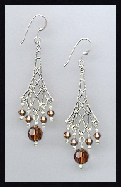 Coffee Brown Vintage Earrings