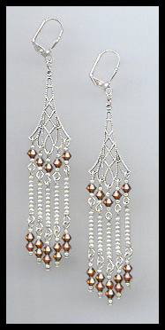Swarovski Coffee Brown Crystal Earrings