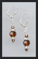 Simple Coffee Brown Earrings