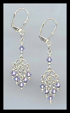 Tanzanite Purple Dangle Earrings