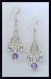 Tanzanite Purple Vintage Earrings