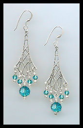 Teal Blue Vintage Earrings