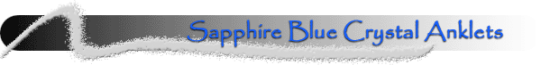 Sapphire Blue Crystal Anklets