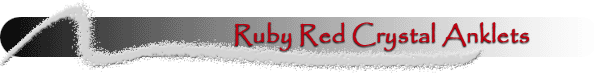 Ruby Red Crystal Anklets
