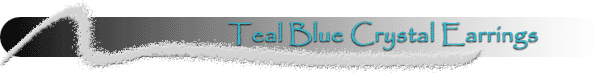 Swarovski  Teal Blue Crystal Earrings