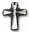 Black Cross Earrings