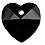 Black Heart Earrings