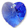 Blue Crystal Heart Earrings