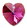 Magenta Heart Earrings