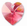 Coral Peach Heart Earrings